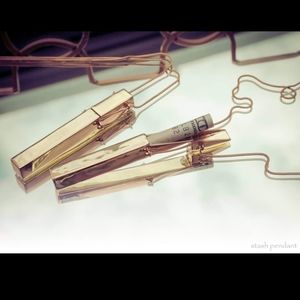 Stash box pendant brass charm necklace locket